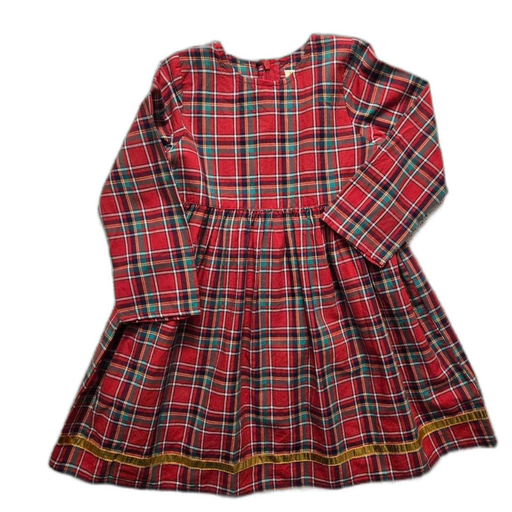 HAPPY by Pink Chicken Tartan Plaid Dress 4Y